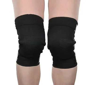 2 Black Mighty Grip Pole Dance Tacky Open Back Knee Protectors For Pole Dancing • $29.95