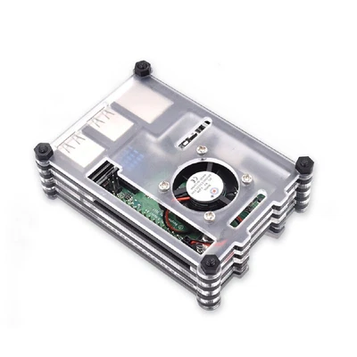 $10.99 • Buy Acrylic Transparent Heatsink Case With Cooling Fan For Raspberry Pi RPI 3B+/3B