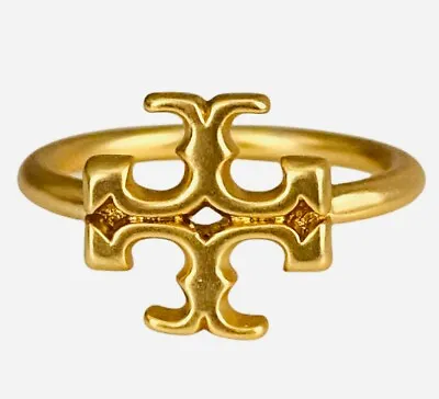 Auth NEW Tory Burch KIRA GOLD T-Logo Ring Size 6 W/Dust Bag • $54.60