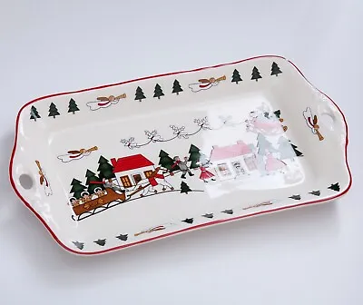 Mason's Christmas Village Large Sandwich Tray Plate Made In England Excellent! • $68