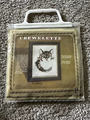 Vintage Crewel Kit  Cat #4105 Fits 4x 5 Frame Sealed • $15.99