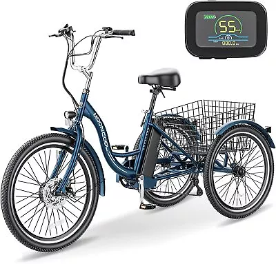 24/26  350W Adult Electric Trike Tricycle W/ 36V 10AH Lithium Batterybike Cover • $849