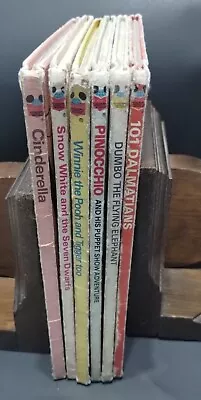 Vintage Lot 6 DISNEY Wonderful World Of Reading Hardcover Books Grolier Club • $12