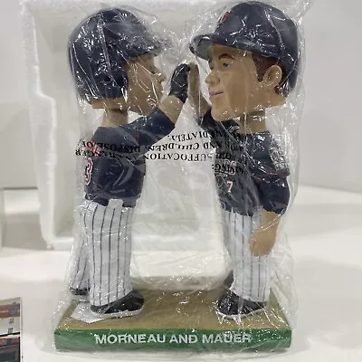 Justin Morneau & Joe Mauer Bobblehead Minnesota Twins MLB W/ Game Ticket 2013 • $48.95