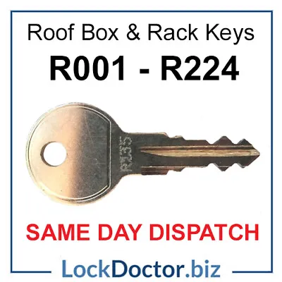 £2.45 • Buy Thule Steel Halfords Roof Box & Bike Rack Replacement Keys To Code (R001-R224)