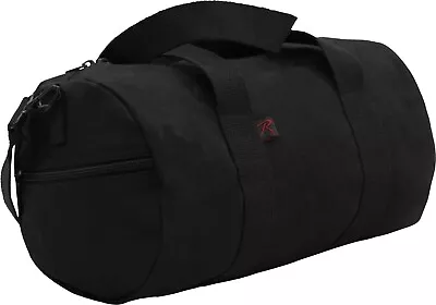 Rothco Black Camo Tactical Shoulder Bag Canvas Duffle Carry Strap Tote 17  X 8  • $21.99