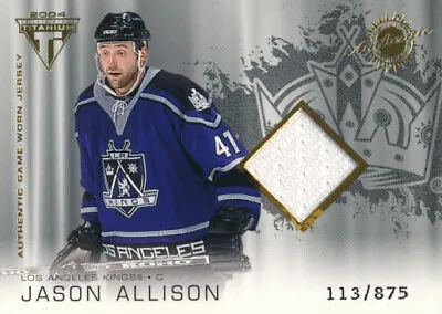 2003-04 TITANIUM GAME JERSEY #159 JASON ALLISON - Los Angeles Kings • £6.17