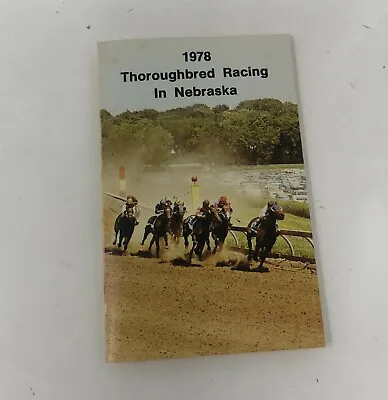 Vintage 1978 Nebraska Thoroughbred Horse Racing Schedule (Mini Card/Calendar) • $7.95