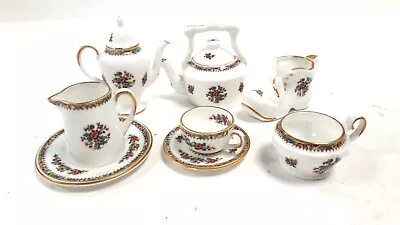 Coalport China Miniatures Ming Rose Design Tea/Coffee Pot Jug Cup Saucer Plate  • £9.99