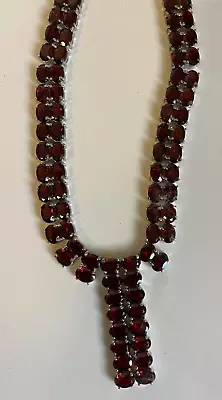 Beautiful Garnet Necklace And Earrings • $45