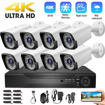 5MP Lite 8CH DVR 1080P Security Camera System Outdoor H.265+ Home CCTV Kit IP66 • $102.99