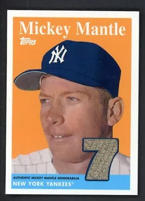 2008 Topps #mmr58 Mickey Mantle Yankees Nr-mt Relic 495441 (kycards) • $45