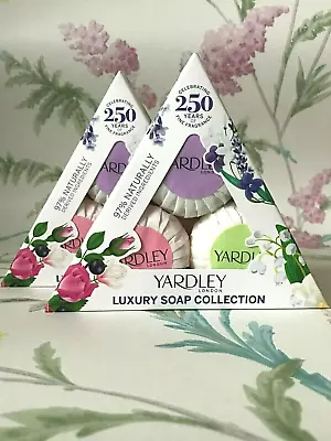 £11.99 • Buy Yardley Luxury Soap Collection Pack Of 3 Lavender Rose & Lily Of The Valley X 2