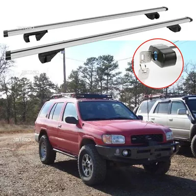 53  Aluminum Car Top Roof Rack Cross Bars Carrier W/Lock For Nissan Pathfinder  • $179.11