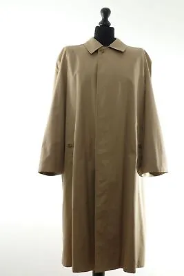 Burberrys Men's Trenchcoat Coat 54 Beige Long Light Single Row Popeline Cotton - • $1007.44