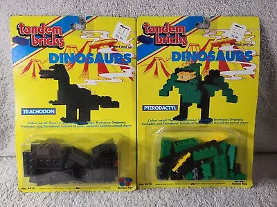 Vintage Tandem Bricks Dinosaurs Trachodon & Pterodactyl Unopened Packs • $15