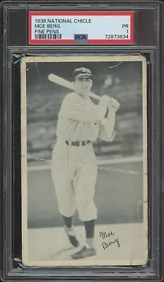 1936 National Chicle Fine Pen Premiums Moe Berg 7 Poor R313 Cia Psa 1 Red Sox • $270