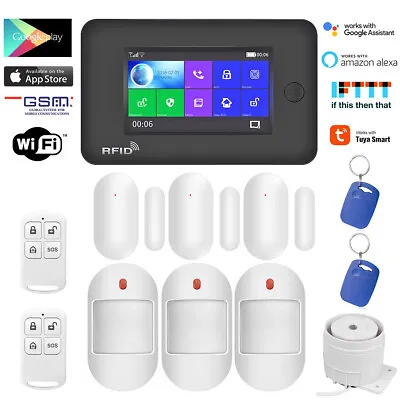 Y47 Tuya WiFi APP GSM Wireless Home Security Alarm System+Alexa+Google Assistant • $119.99