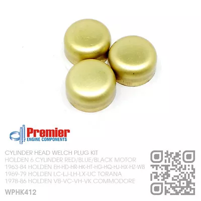 Head Welch Plugs 6 Cyl 161-173-186-202 Motor [holden Hk-ht-hg-hq-hj-hx-hz-wb] • $17.50