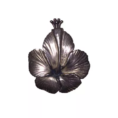 Ming's Honolulu Hawaiian Sterling Hibiscus Flower Pin • $180