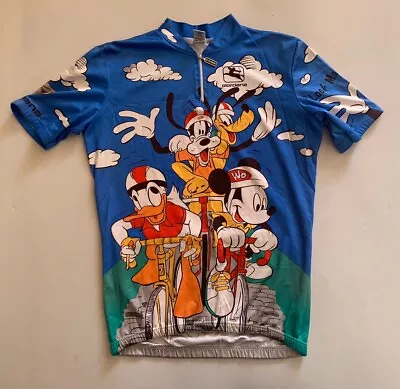 GIORDANA DISNEY Cycling Jersey Men’s Small Rare Vintage Italy Mickey Goofy • $49.95