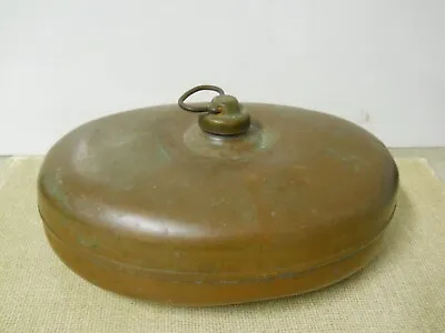 Vintage Copper Oval Foot Bed Warmer Hailo Rein Kupfer Fillable Water Container • $39.95