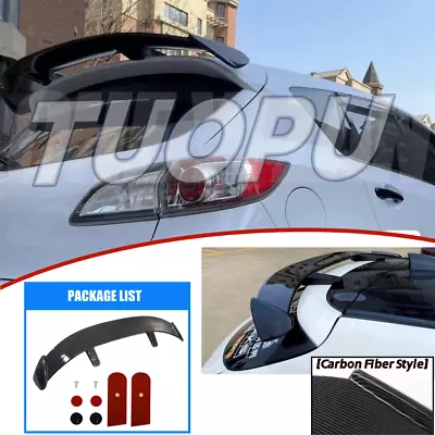 FITS 09-13 MAZDA 3 Mazdaspeed3 CARBON FIBER STYLE ADD-ON REAR ROOF SPOILER WING • $88.70