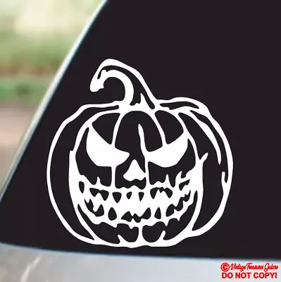 JACK-O-LANTERN Vinyl Decal Sticker Car Window Wall Bumper HALLOWEEN PUMPKIN JDM • $2.99