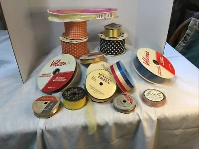 14 Pc. Vintage Ribbon Lot ~ Polka Dot Velvet Satin & MORE • $39.99