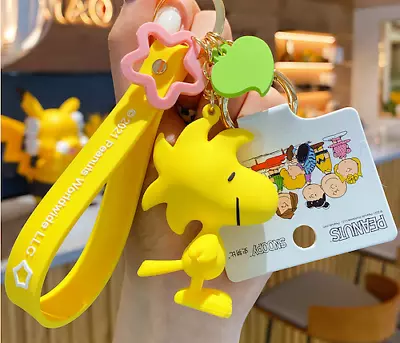 £12.99 • Buy 3D Peanuts Woodstock Snoopy Keychain Keyring Wristlet Lobster Clasp Bag Backpack