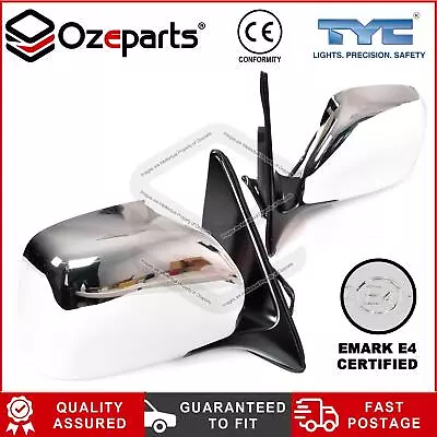 Pair LH+RH Electric Door Mirror Chrome For Toyota LandCruiser 100 Series 98~07 • $154