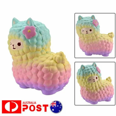$14.62 • Buy Jumbo Sheep S Quishy Cute Alpaca Galaxy Super Slow Rising Scented Fun Animal Toy