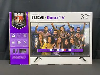 RCA RTR3261 32  Flat Screen 720p Roku Smart LED TV Black New Factory Sealed • $151.99