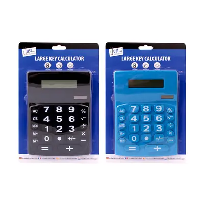 £5.95 • Buy 8 Digit Jumbo Desk Calculator - Large Buttons Solar Power Desktop