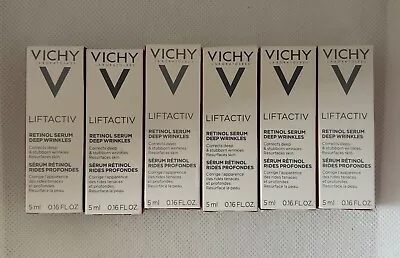 6 Vichy LiftActiv Retinol Serum Deep Wrinkles 1 Oz 30 ML TOTAL Equals Full Size • $13