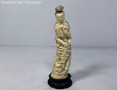Vintage Chinese Guan Yin Guanyin Sculpture Figurine Resin Home Decorative 13  • $29.99