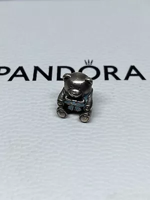 Pandora It’s A Boy Blue Ribbon Teddy Bear S925 ALE • £18.99