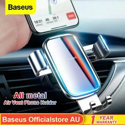 Baseus GRAVITY Car Phone Holder Air Vent Auto-Clamping Mount For IPhone Samsung • $15.99