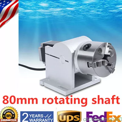 Laser Marking Machine Rotary Axis Rotating Shaft Chuck 80mm Engraving Machine US • $164.35