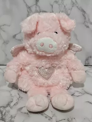 Aroma Home Pink Pig Angel Wings Heart Valentines Day Stuffed Animal Plush Toy • $10