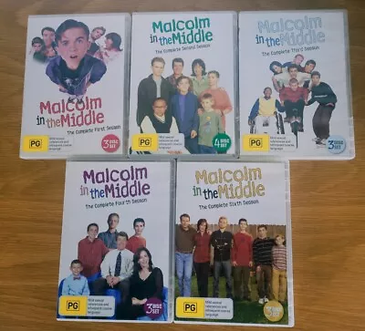 Malcolm In The Middle Seasons 1 2 3 4 6 Region 4 DVD 16 Disc Set 107 Episodes VG • $75