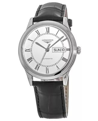 New Longines Flagship Automatic White Day-Date Dial Men's Watch L4.899.4.21.2 • $1009