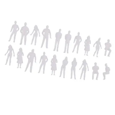 Lots 20 Plastic UnPainted 1/50 Scale People Figures Architectural Kit White • £5.64