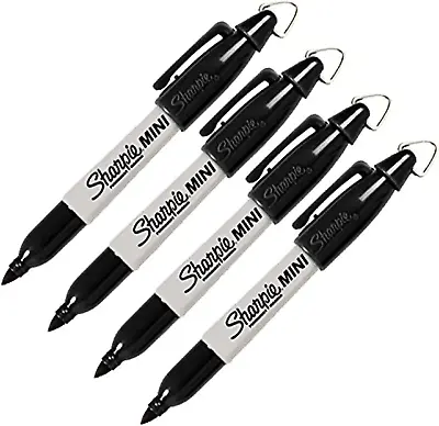 Mini Permanent Markers Fine Point 4-Count (4 Markers Black) • $12.47