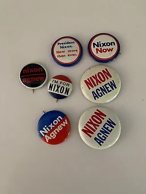 Richard Nixon Spiro Agnew 1968 1972 Campaign Political Pin Button Lot Republican • $4.99