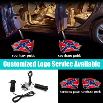 $18.04 • Buy 2x LED SOUTHERN PRIDE Flag Car Door Welcome Laser Projector Shadow Light