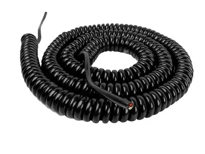  Retractile Coil Cord 2-Wire 18 Gauge 12' Foot Extended 2' Retracted SJEO Cable • $23.95