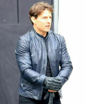 Tom Cruise Style Replica Jacket Lambskin Leather Mission Impossible Biker Jacket • $119.97