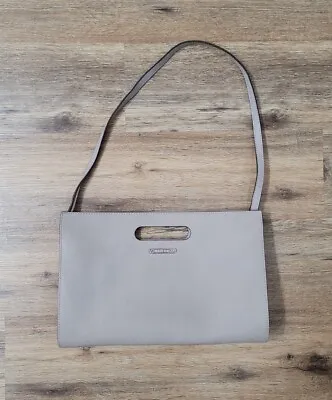 Michael Kors Clutch Womens XL Gray Saffiano Leather TILDA Handbag Purse • $40