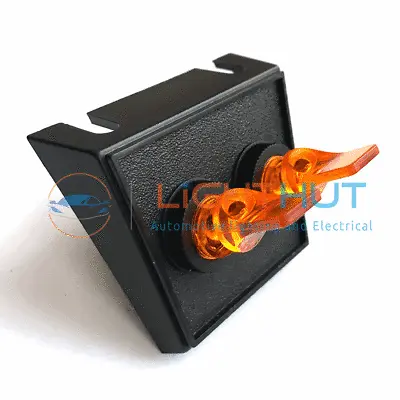 12V 20A Orange Twin Illuminated On Off Toggle Switch Panel Classic Car • £7.95